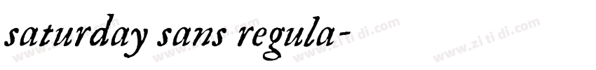 saturday sans regula字体转换